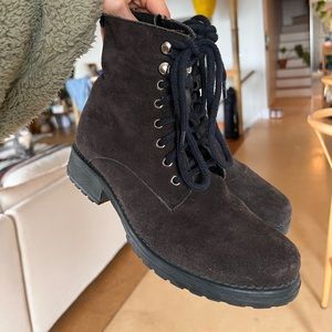 Steve madden suede combat boots